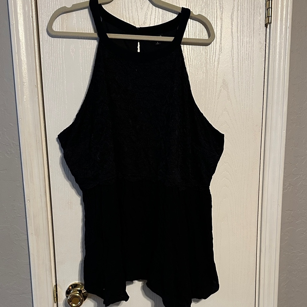 Torrid Black Lace Halter Top